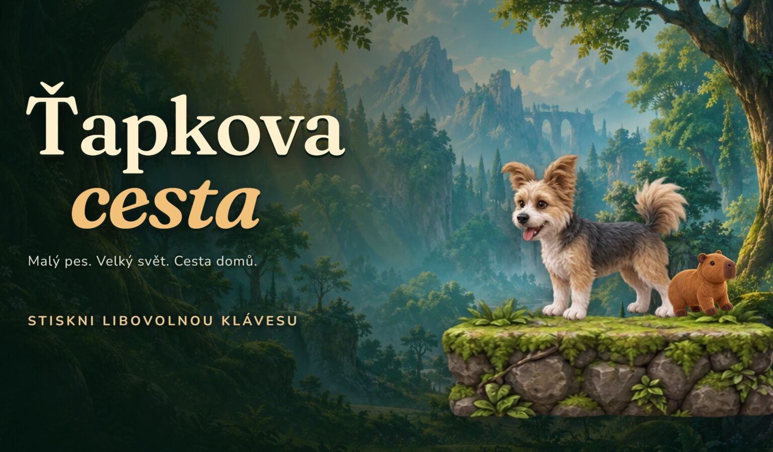 Ťapkova cesta – úvodní obrazovka hry